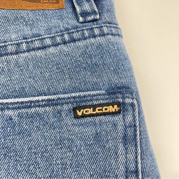 Volcom Kinkade Regular Straight Light Wash Womens Jeans 34 Blue High Rise Denim - Picture 11 of 13